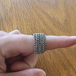 Silver Chainmail Ring Size 8